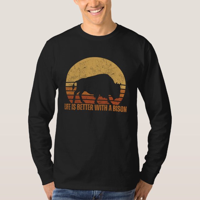 Camiseta Con un bisonte búfalo (Anverso)