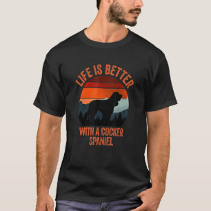 Camiseta Con Un Cocker Spaniel Vintage Molesto
