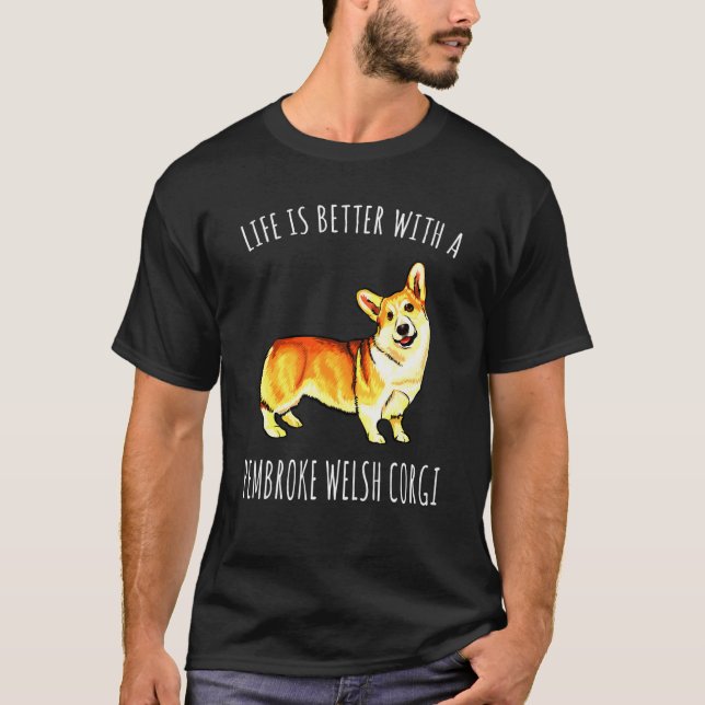 Camiseta Con Un Corgi De Perro Corgi Gales De Pembroke (Anverso)