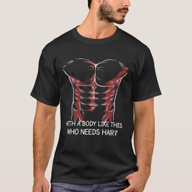 Camiseta Con Un Cuerpo De Seis Envases Como Este Que Necesi (Anverso)