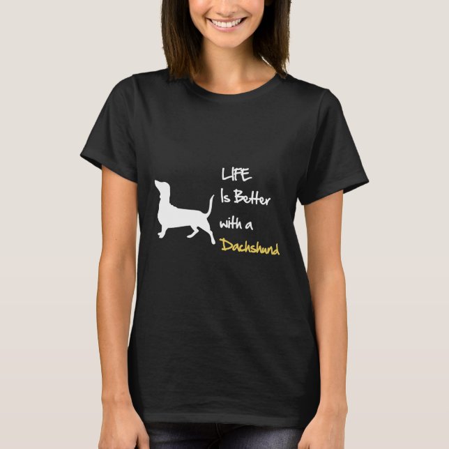 Camiseta Con Un Dachshund (Anverso)