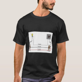 Camiseta con un diagrama de cableado de interrupto
