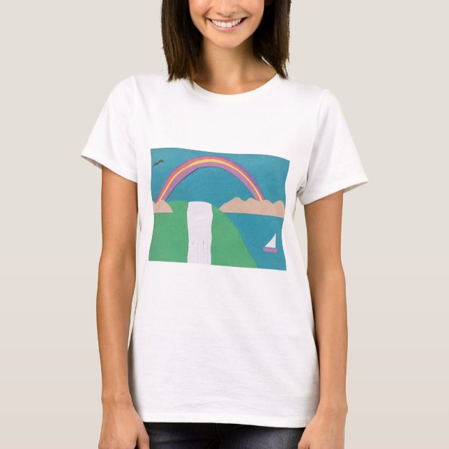 Camiseta con un diseño arcoiris (Anverso)