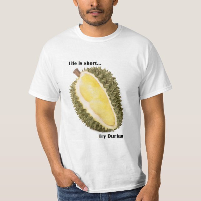 Camiseta con un diseño de la fruta del Durian (Anverso)