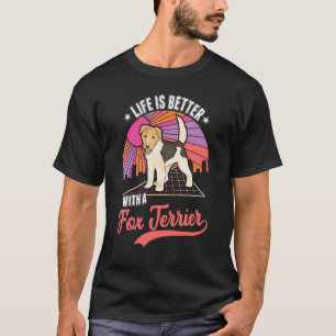Camiseta Con un Fox Terrier