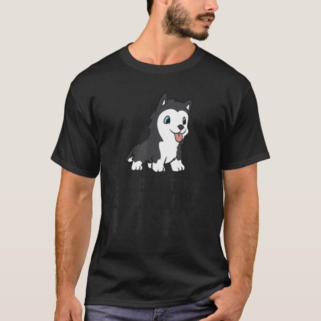 Camiseta Con un Husky Cute Siberian Husky Perro (Anverso)