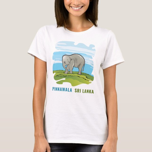 Camiseta con un ilustracion de elefante para bebés (Anverso)