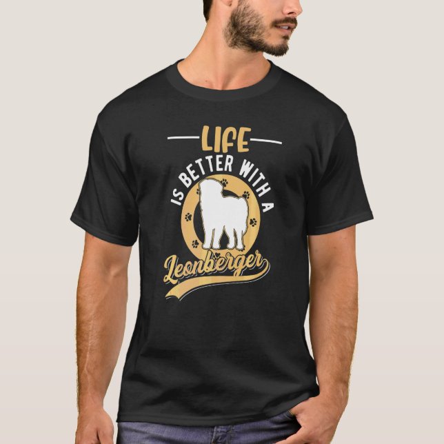 Camiseta Con un Leonberger (Anverso)