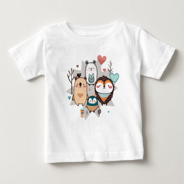 Camiseta con un lindo ilustracion (Anverso)