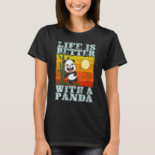 Camiseta Con un oso panda animal retro 3