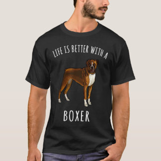 Camiseta Con un perro boxer