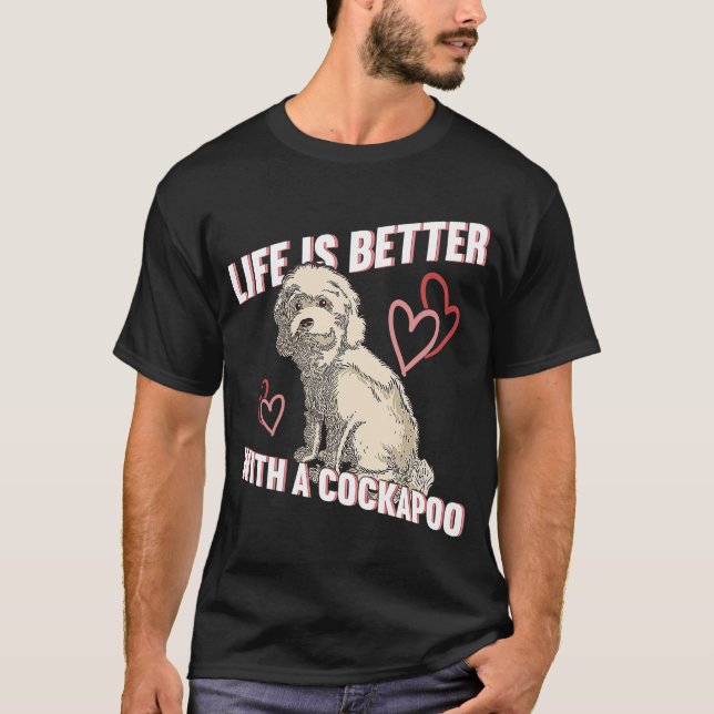 Camiseta Con Un Perro Cockapoo (Anverso)