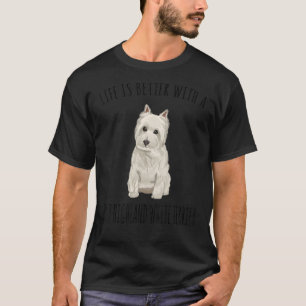 Camiseta Con Un Perro Del Terrible Blanco De La Altiplano O