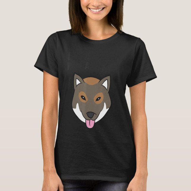 Camiseta Con Un Perro Shikoku Chikoku Inu (Anverso)