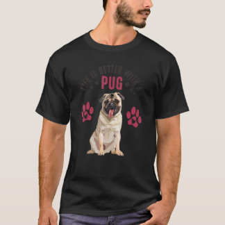 Camiseta con un Pug cachorro de perro gráfico 1