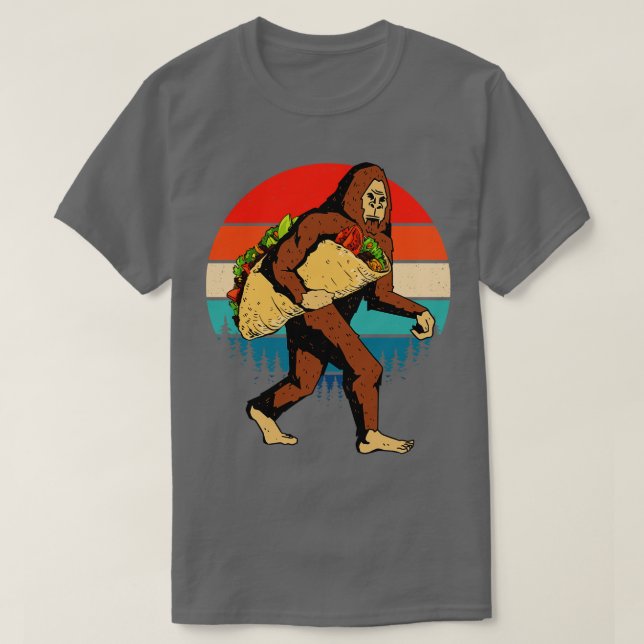 Camiseta Con Un Taco Retro Sunset (Diseño del anverso)