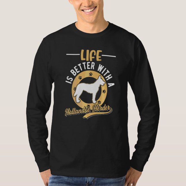 Camiseta Con una Hollandse Herder (Anverso)