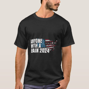 Camiseta Con Una Humor Electoral Cerebro 2024 Tee