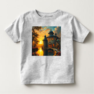 Camiseta con una imagen de puesta de sol