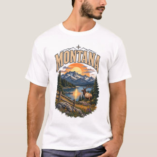 Camiseta con una impresión de paisaje MONTANA