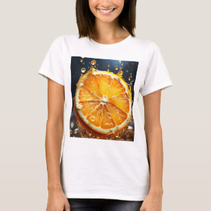 Camiseta con una impresión de rodajas naranjas bri