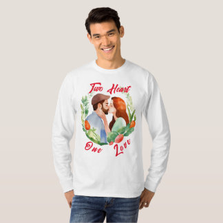 Camiseta con una pareja preciosa impresa