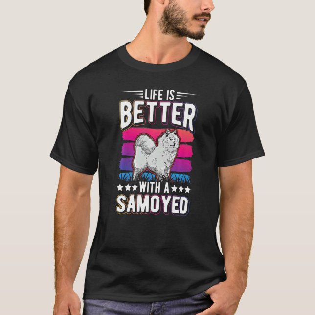 Camiseta Con Una Samoyada (Anverso)