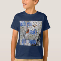 con usted me hace feliz "camiseta de niños"
