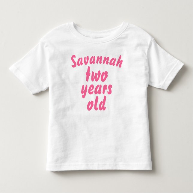 Camiseta con Volantes Rosa Niña de Dos Años (Anverso)