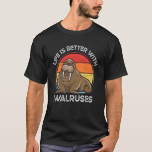 Camiseta Con Walruses Tusk Whiskers Mamíferos Marinos
