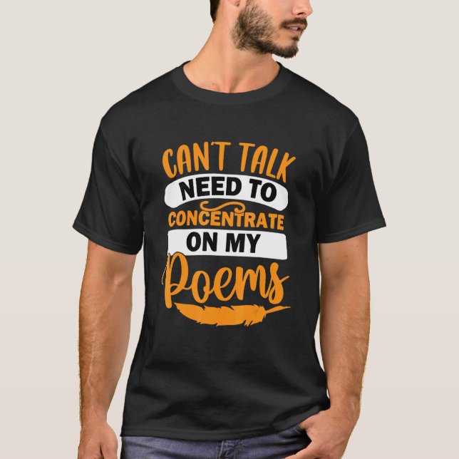 Camiseta Concéntrate En El Lector De Poemas De Poetas Escri (Anverso)