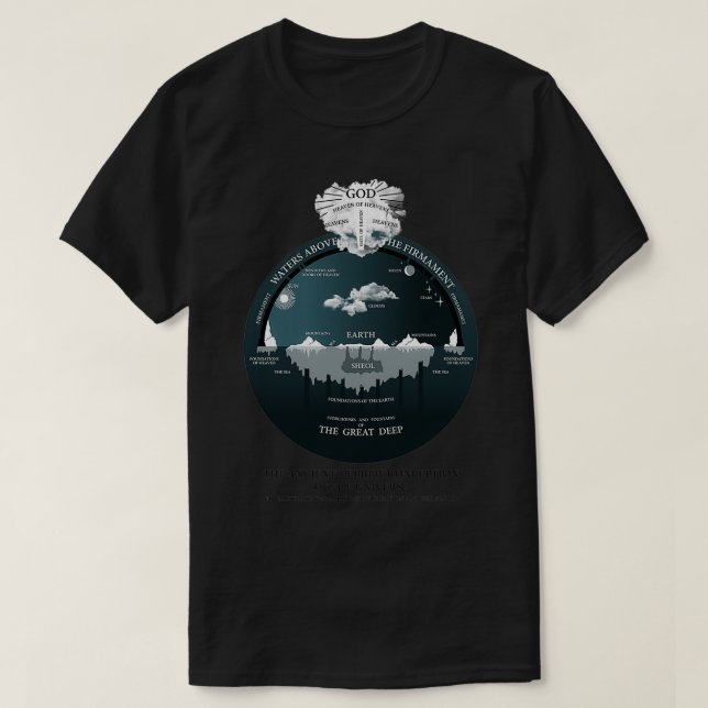 Camiseta Concepción hebrea de la Tierra Plana antigua del u (Diseño del anverso)