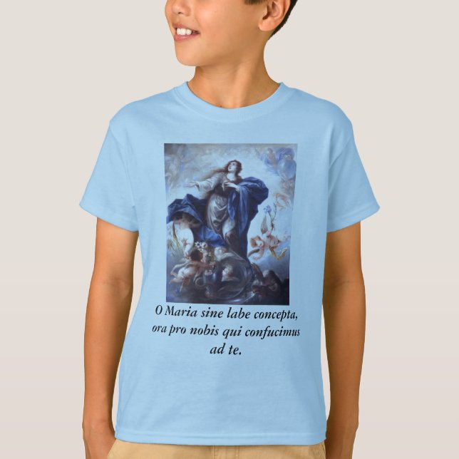 Camiseta Concepta del labe del seno de O Maria, favorables (Anverso)