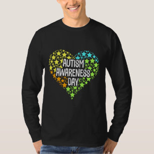 Camiseta Concepto colorido del Día de la Conciencia del Aut