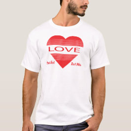 Camiseta Concepto de amor y romance con elementos de corazó