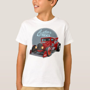 Camiseta concepto de coche de carrera retro personalizado