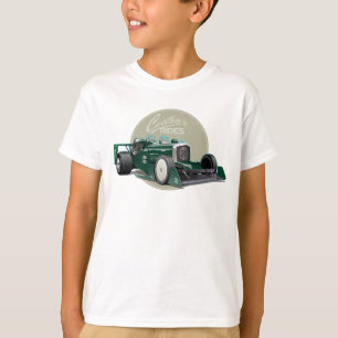 Camiseta concepto de coche de carrera retro personalizado