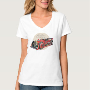 Camiseta concepto de coche de carrera retro personalizado