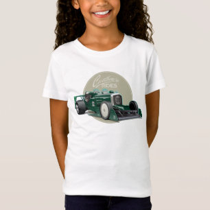 Camiseta concepto de coche de carrera retro personalizado