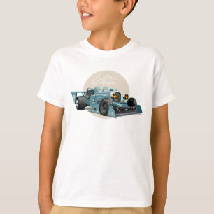 Camiseta concepto de coche de carrera retro personalizado