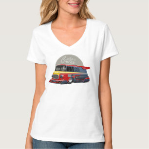 Camiseta Concepto de furgoneta de carrera retro personaliza