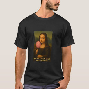Camiseta Concepto de Mona Lisa francesa dibujos animados co