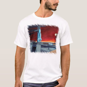 Camiseta Concepto de plataforma de lanzamiento de luna llen