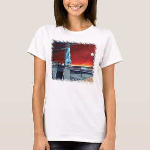 Camiseta Concepto de plataforma de lanzamiento de luna llen