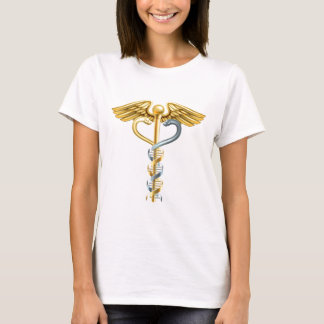 Camiseta Concepto del caduceo de la doble hélice de la DNA