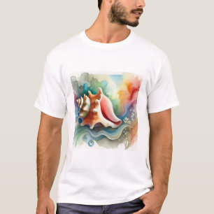 Camiseta Conch Shell 160724AREF203 - Watercolor