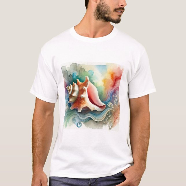 Camiseta Conch Shell 160724AREF203 - Watercolor (Anverso)