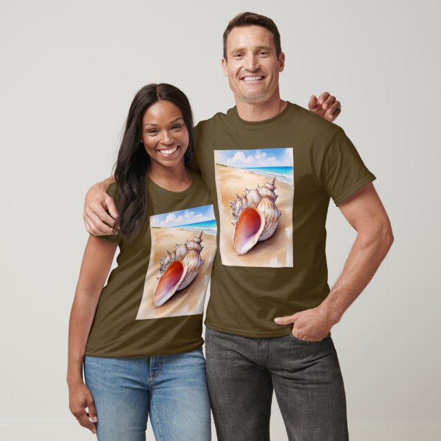 Camiseta Concha acuática en la playa (Unisexo)