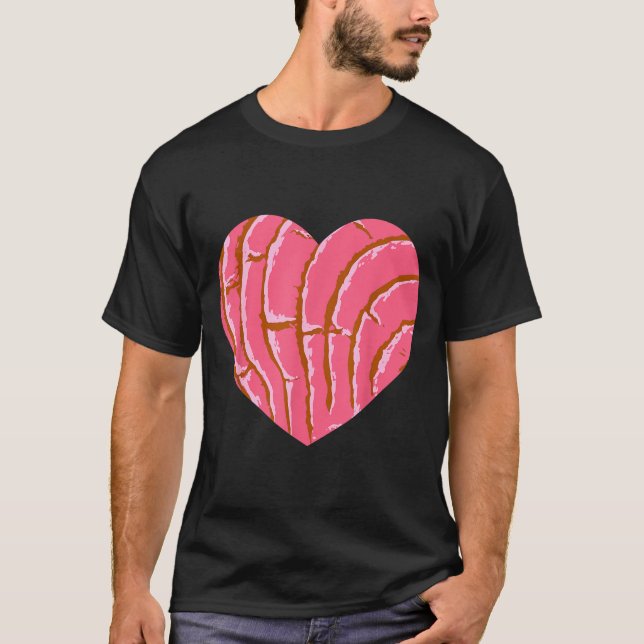 Camiseta concha mexicana corazón méxico cinco de mayo pan (Anverso)