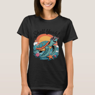 Camiseta Concha Sí Cute Tortuga Playa Del Océano Chiste Ver